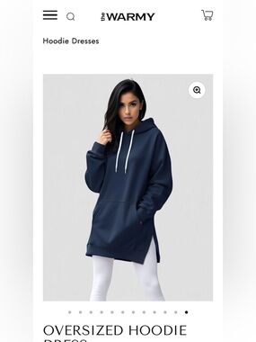 “The Warmy oversized hoodie dress Navy